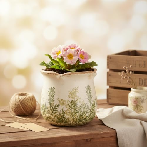 Cottagecore Ceramic Vase and Planter (Cottage Fern)