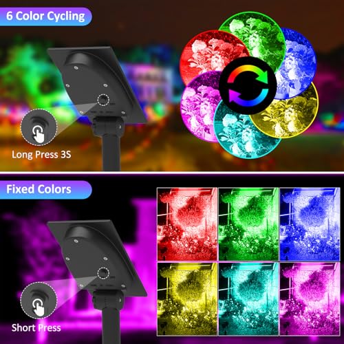Solar Spotlights Outdoor RGB (Multicolor)