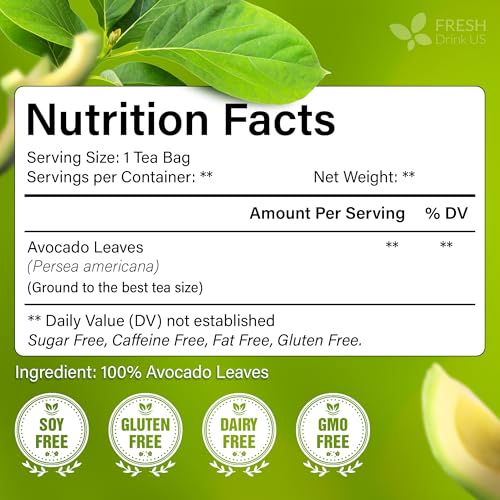 Premium Avocado Leaf Tea Bags (40 Tea Bags)