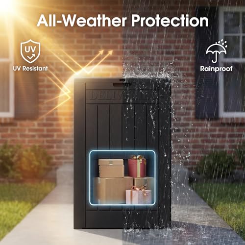 52 Gallon Extra Large Deck Box with Lock (52 Gallon / Dark Black)