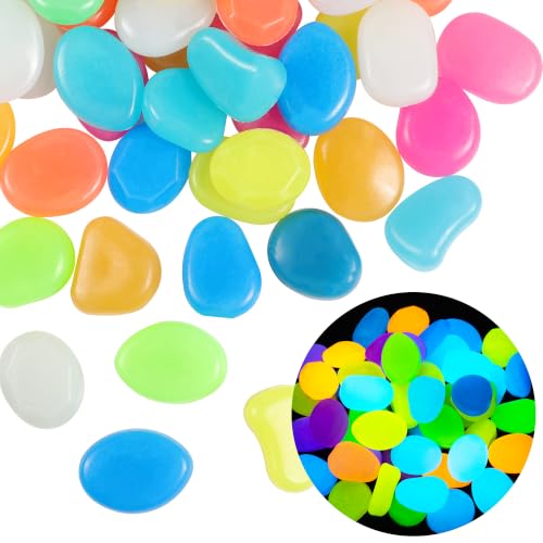 50 PCS Large Glow in The Dark Rocks (Mixed/50 pcs / 3-4.5cm[Large])