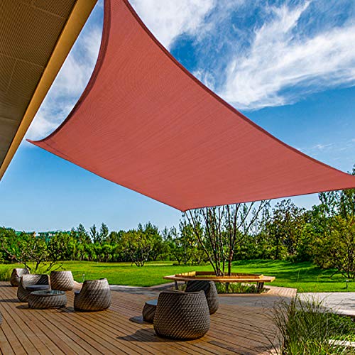 12'x16' Sun Shade Sail Rust Red Curved Rectangle (Rust Red / 1 2' X 1 6')