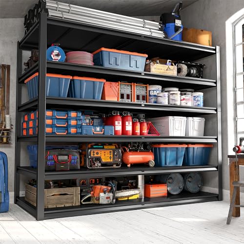 84.1" H Garage Shelving (6-Tier, 55.1"W x 25.8"D x 84.1"H)