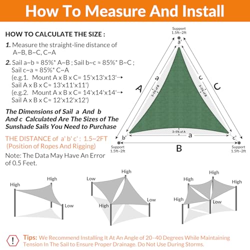 19'X22' Sun Shade Sail Dark Green Curved Square Customizable (Dark Green / 19'X22' custom)