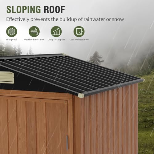6x4 Ft Outdoor Storage Shed with Floor (6x4 FT/Base)