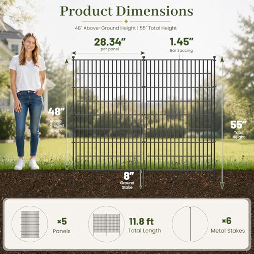 No Dig Garden Fence Outdoor for Yard (48 in(H) X 11.8 ft(L))
