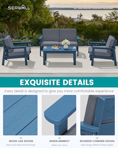 Outdoor Loveseat with Coffee Table