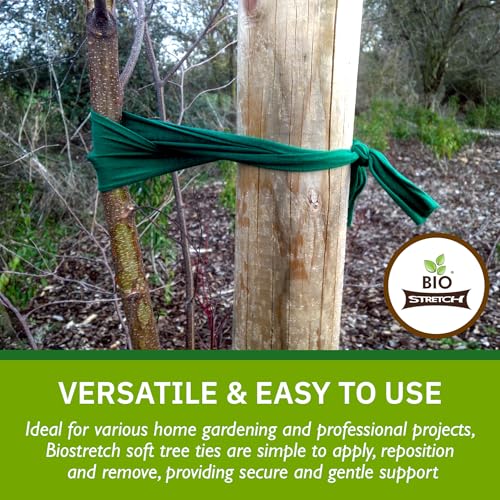 Bio Stretch Soft Tree Ties & Garden Tape for Young Trees (52 Foot)