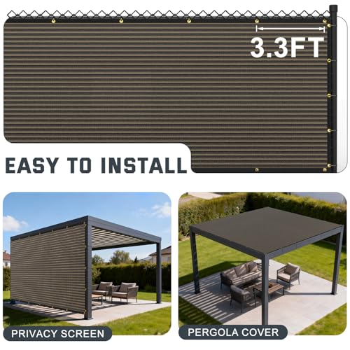 90% Sun Shade Cloth (Brown 90% Shading Rate / 12ftx20ft)