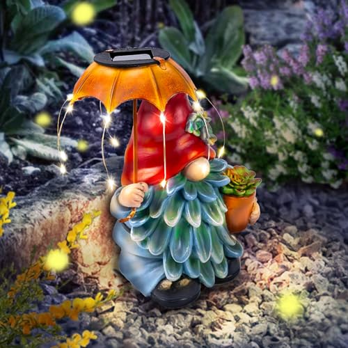 Solar Outdoor Statues Gnome Garden Decor (24 Count)