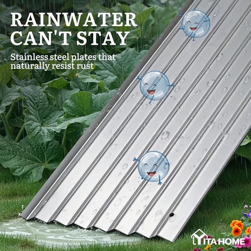 2pcs 24" Tall 9 in 1 Large Raised Garden Bed Kit (Silver Gray / 8x2x2ft 2pcs)