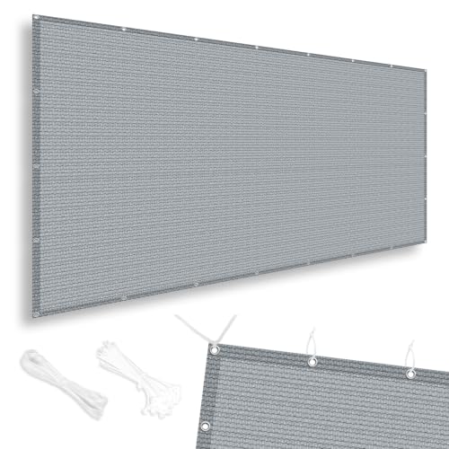 Shade Cloth 6x12 FT Sun Shade (6' x 12' custom size / Light Grey)