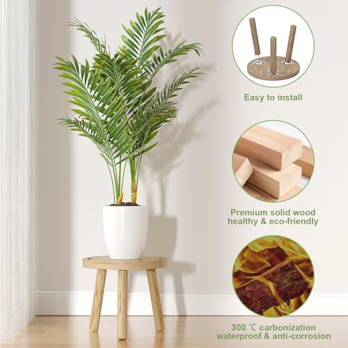 3 Pack Wood Plant Stands Indoor (3 Count)