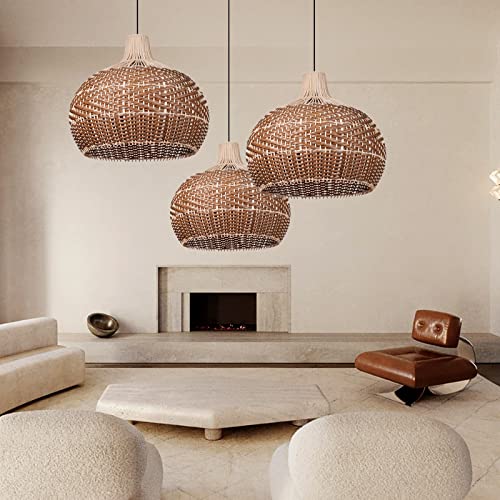 19.68" Wicker Chandelier Coffee (50cmx45cm)