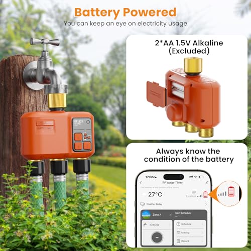 WiFi Sprinkler Timer 3 Zone (3 Outlet- Brass)