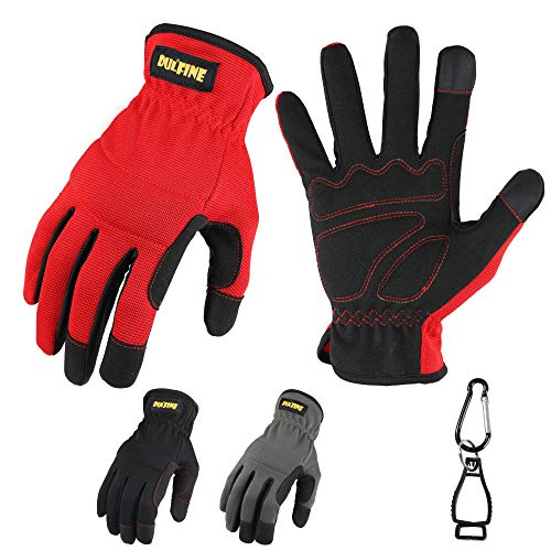 High Performance 3 Pairs Pack Work Gloves for Men Multicolor XL (3 Count)