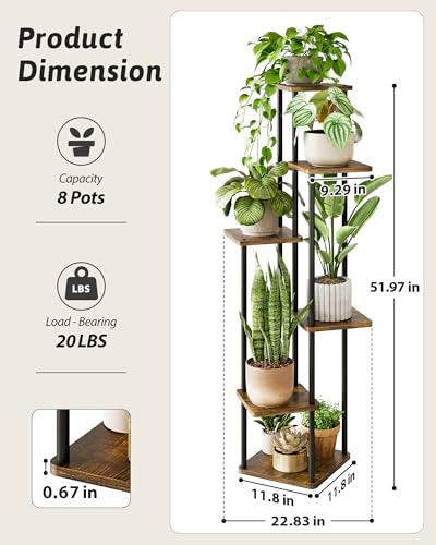 Corner Plant Stand Indoor Tall Plant Shelf