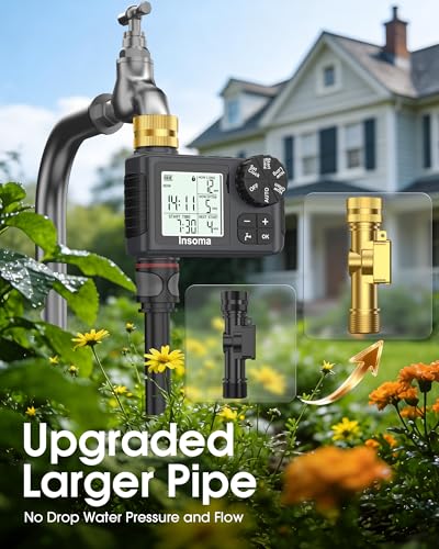 Water Timer for Garden Hose with 100% Metal Pipe