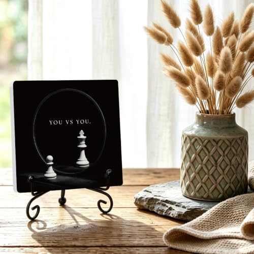 Motivational Quote for Home Office Book Shelf Table Decor 6.3x6.3 Inch 11 (Multicolor 1711 / Wooden sign with iron frame（6.3 x 6.3 inches）)