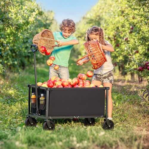29.3" Collapsible Wagon Cart (Black / 150L)