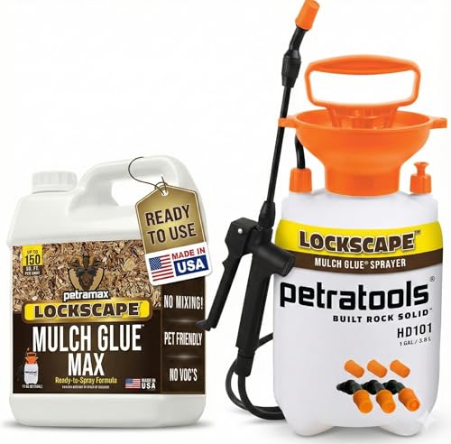 Max Lockscape RTU Rock and Mulch Glue for Landscaping w (1 Gallon)