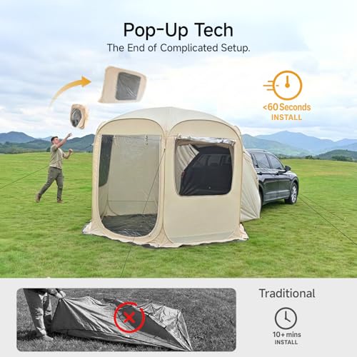 5 Person Pop Up SUV Tent (8.6'x8.6'x6.7'H)