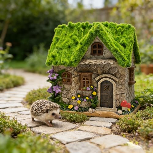 Solar Powered LED Fairy Garden Cottage (Fairy Garden Cottage)