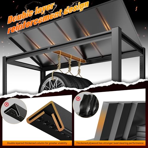 84.1" H Garage Shelving (6-Tier, 55.1"W x 25.8"D x 84.1"H)