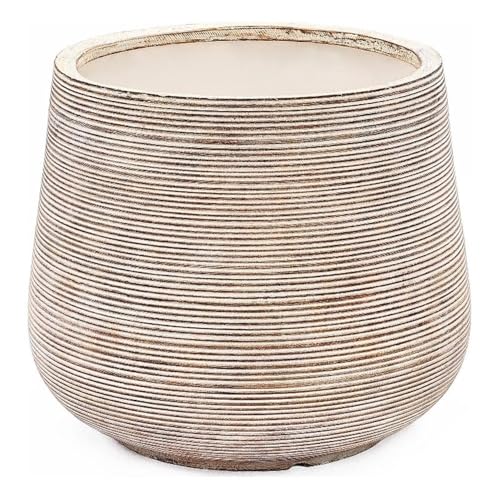 LuxenHome 17" Round Planters for Indoor Plants