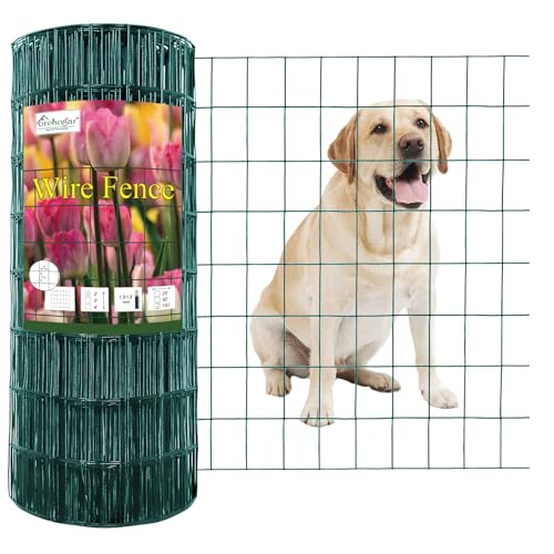 Green PVC Coated Welded Wire Fence 24" x 100' Roll (Green / 2''x3'' 16GA 24''x100')