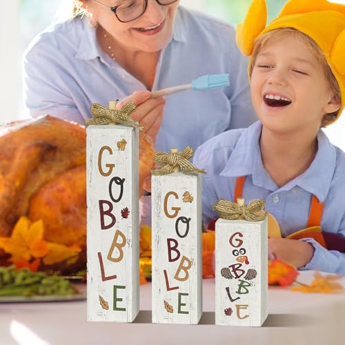 Smile Thanksgiving Wooden Sign (Gobble)