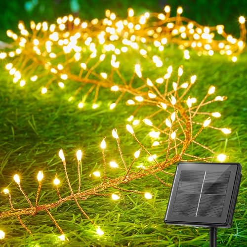 Solar String Lights for Outside (Warm White-new / 19.6Ft)