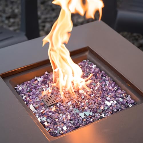 10 lbs High Luster Fire Pit Glass (1/2 inch / Purple)