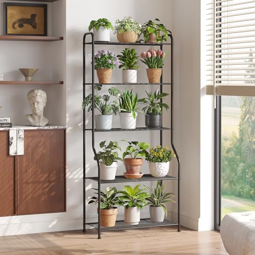 5 Tier Corner Plant Stand (Black / 5 Tier)