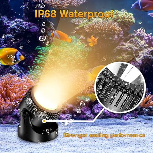 LED Underwater Pond Lights 6 (6 Warm White Lights-Corded Electric)