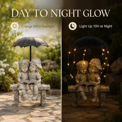 Solar Angel Statue Garden Decor (Darkgray)