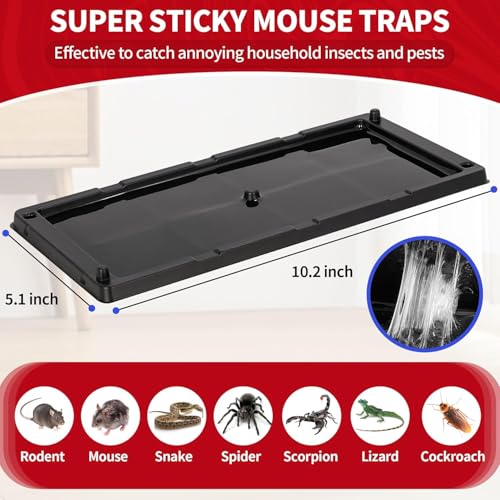 Mouse Traps 120 Pack Large Glue Traps Mouse Traps Indoor for Home (Large)
