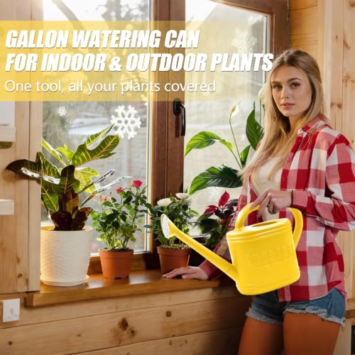 1 Gallon Watering Can (Yellow / 1 Gallon)