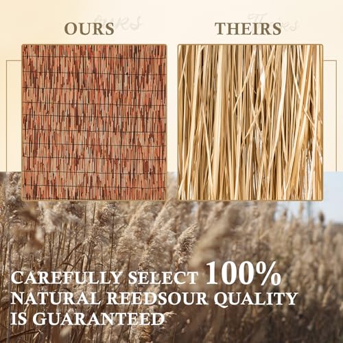 Brown 5.6FT X16.4FT Reed Fencing Roll Bamboo Privacy Fence Screen