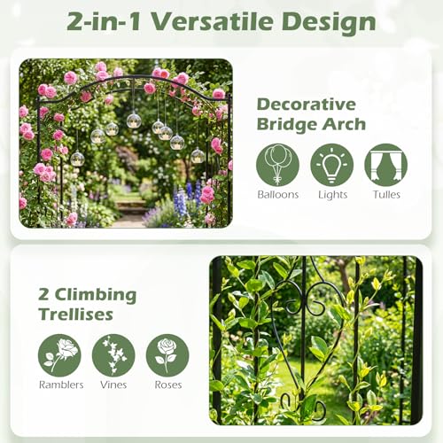 Metal Garden Arbor (44"W x 90"H)