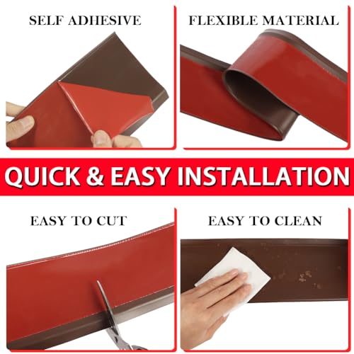 Vinyl Wall Base Rubber Baseboard Molding Trim Self Adhesive 6" Wide