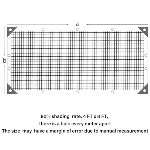 90% Shade Cloth for Garden (90%-4 FT x 8 FT)