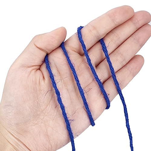 Royal Blue 2.5mm Jute Twine 328 Feet Heavy Duty Garden Twine String for Gardening Plant Crafts and Decorative Projects (328 Foot)