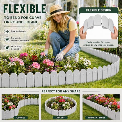 Garden Border Plastic Edging (Gray / 20ft.)