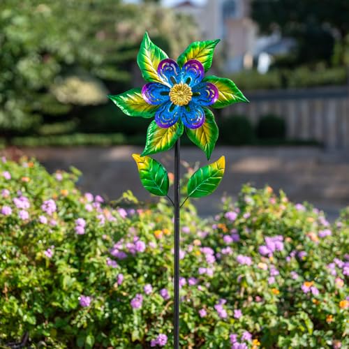 Wind Spinners Outdoor (13‘’Green Flower)