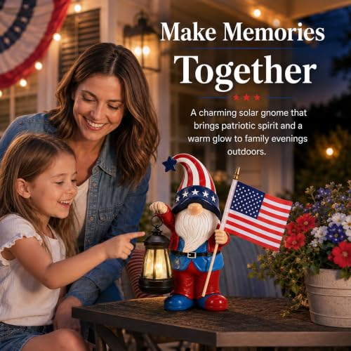 Solar Patriotic Gnome Statue (Patriotic Gnome)