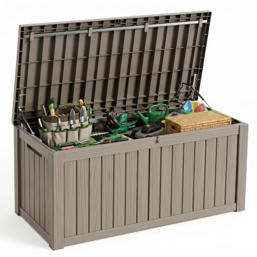 180 Gallon Resin Deck Box (Grey / 181 Gallon)