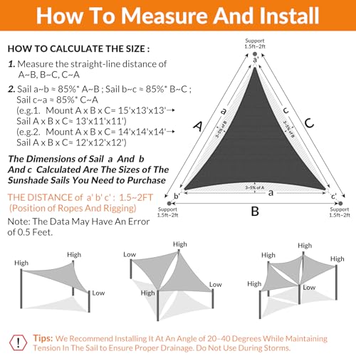 23'X26' Sun Shade Sail Dark Gray Curved Square Customizable (Dark Gray / 23'X26' custom)