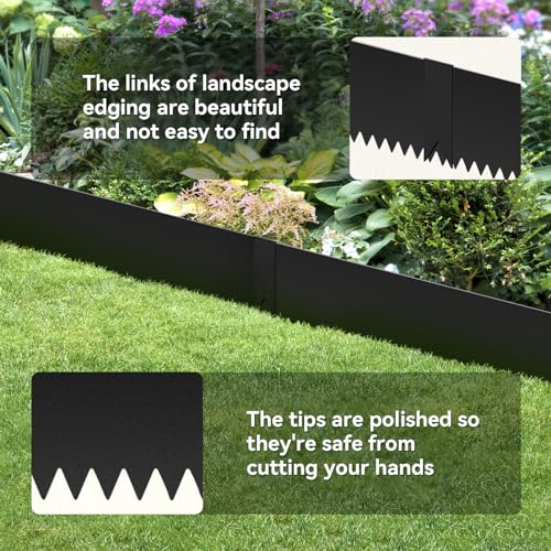 6PCS 8 inch Steel Landscape Edging Kit (6 Count)