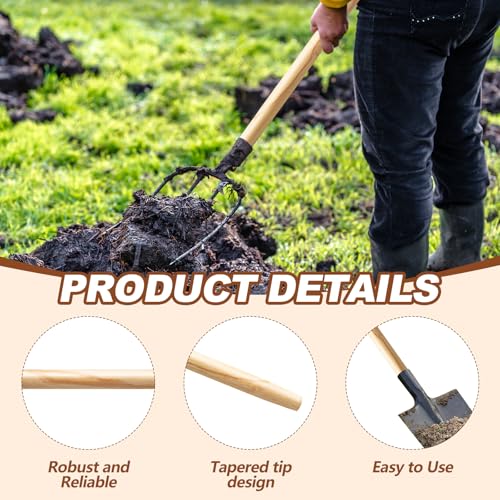 1 Pcs 41" Wooden Shovel Handle Replacement 1.5" Dia (41")